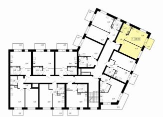 Продается 1-ком. квартира, 38.8 м2, Ленинградская область, Вересковая улица, 6