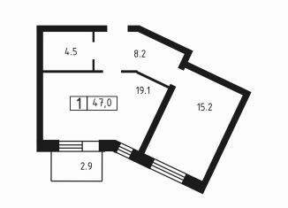 Продаю 1-ком. квартиру, 47 м2, Ленинградская область, Вересковая улица, 4к1