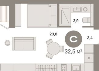 Продаю квартиру студию, 32.5 м2, Санкт-Петербург, муниципальный округ Морской