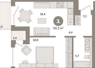 Продаю однокомнатную квартиру, 50.2 м2, Санкт-Петербург, муниципальный округ Морской