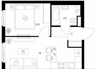 Однокомнатная квартира на продажу, 33 м2, Москва, район Гольяново