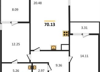 Продажа 2-ком. квартиры, 70.1 м2, Калининградская область, Дачная улица, 4