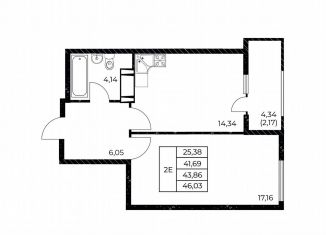 Продается 1-комнатная квартира, 46 м2, Ростов-на-Дону, улица Нансена, 99с3