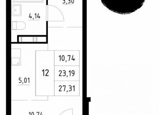 Продается квартира студия, 27.3 м2, Архангельская область, Первомайская улица, 5