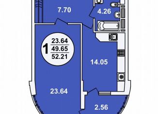 Продажа 1-ком. квартиры, 52.2 м2, Краснодарский край, улица Шоссе Нефтяников, 18к3