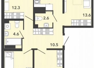 4-ком. квартира на продажу, 98.4 м2, Пензенская область, Фонтанная улица, с70