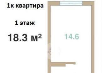 Продам 1-ком. квартиру, 18.3 м2, Краснодарский край, Шоссейная улица, 27