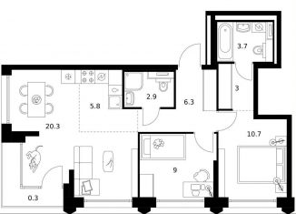 Продаю 2-комнатную квартиру, 62 м2, Москва, САО