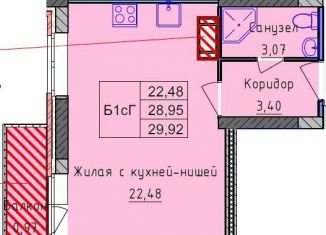 Продается 1-ком. квартира, 30 м2, Ярославль, улица Строителей, 16к3