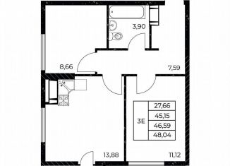 Продается 2-ком. квартира, 48 м2, Ростов-на-Дону, улица Нансена, 99с3