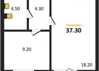 Продается однокомнатная квартира, 37.3 м2, Калининград, Акварельная улица