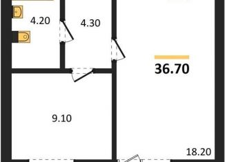 Продается 1-ком. квартира, 36.7 м2, Калининград, Акварельная улица