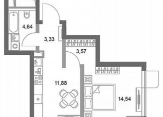 Продажа квартиры со свободной планировкой, 38 м2, Москва, 5-й Донской проезд, 17, ЮАО