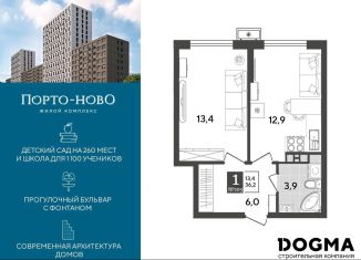 Продам 1-комнатную квартиру, 36.2 м2, Краснодарский край