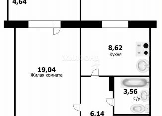 Продается однокомнатная квартира, 32.8 м2, Новосибирск, улица Петухова, 95/1, метро Площадь Маркса