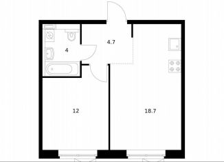 Продам 1-ком. квартиру, 38.9 м2, Котельники, ЖК Белая Дача Парк, микрорайон Парковый, 1к7