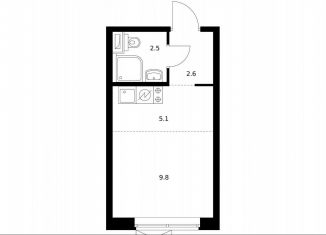 Продается квартира студия, 19.8 м2, Москва, Дорожная улица, 46к3, район Чертаново Южное