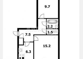 Продаю 2-комнатную квартиру, 43.1 м2, Новосибирск, улица Доватора, 31/2, Дзержинский район