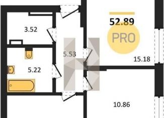 Продается 2-комнатная квартира, 52.9 м2, Новосибирск, метро Маршала Покрышкина, улица Королёва, 2