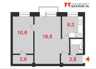 Продам 2-ком. квартиру, 45 м2, Железногорск, улица Королёва, 8