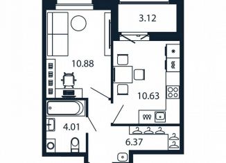 Продается 1-ком. квартира, 33.5 м2, городской посёлок Новоселье