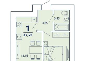 Продаю 1-ком. квартиру, 35.9 м2, Рязань