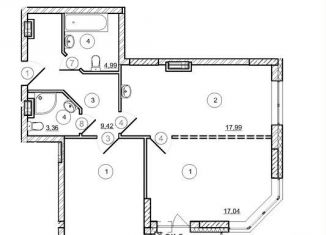 Продается трехкомнатная квартира, 70.9 м2, Новосибирск