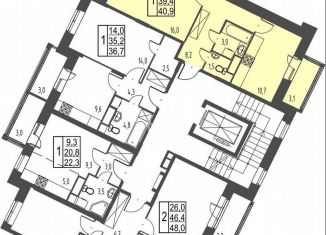 Продам однокомнатную квартиру, 39.7 м2, село Лайково, микрорайон Город-Событие, 21, ЖК Город-событие Лайково