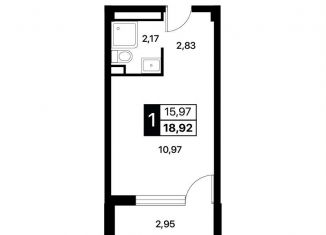 Продается квартира студия, 18.9 м2, Алушта, Перекопская улица, 4