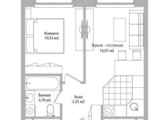 Продается 1-ком. квартира, 33.6 м2, Мытищи, Троицкая улица, 3Г