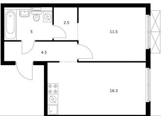 Продам 1-ком. квартиру, 39.8 м2, Москва, жилой комплекс Холланд Парк, к8