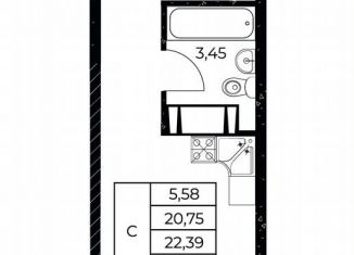 Продается квартира студия, 24 м2, Ростов-на-Дону, улица Нансена, 99с3