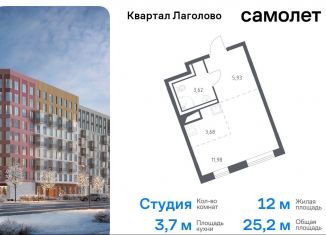 Продаю квартиру студию, 25.2 м2, Ленинградская область, жилой комплекс Квартал Лаголово, 2