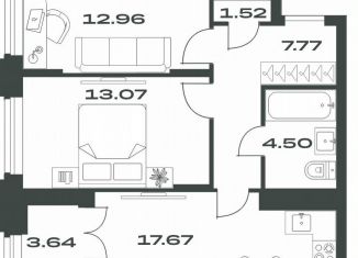 Продам двухкомнатную квартиру, 61.1 м2, Тула