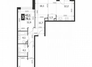 Продается 2-комнатная квартира, 78.1 м2, Москва, улица Вильгельма Пика, 1, метро ВДНХ