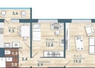 Продается 2-комнатная квартира, 55.5 м2, Новосибирск, Спортивная улица, 37