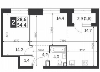 Продам 1-комнатную квартиру, 54.4 м2, Москва, улица Вильгельма Пика, 1