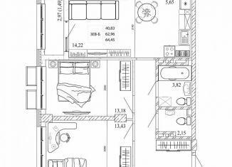 Продам 3-комнатную квартиру, 64.5 м2, Ростов-на-Дону, проспект Стачки, 200с1