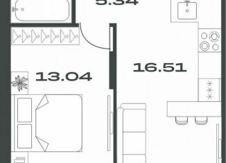 Продаю 1-ком. квартиру, 41.9 м2, Тула