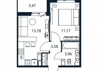 Продается 1-комнатная квартира, 34.2 м2, Ленинградская область