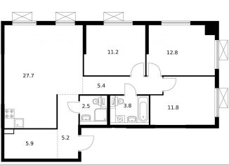 Продаю 3-ком. квартиру, 86.3 м2, Москва