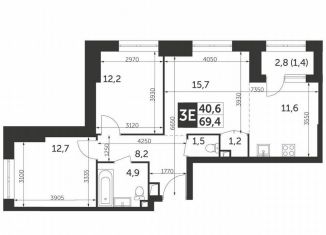 Продажа 2-ком. квартиры, 69.4 м2, Москва, метро Ботанический сад, улица Вильгельма Пика, 1