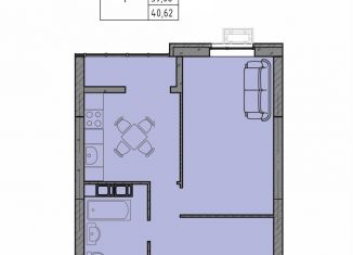 Продается 1-комнатная квартира, 40.6 м2, Волгоград