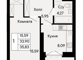 Продается 1-ком. квартира, 35.8 м2, Ростов-на-Дону