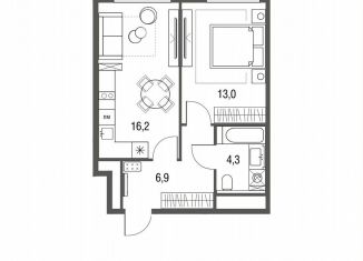 Продается 1-ком. квартира, 40.5 м2, Москва, станция Бульвар Рокоссовского, Тагильская улица, 2к1