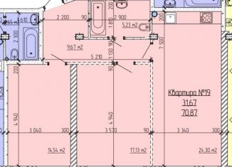 Продажа 2-ком. квартиры, 70.9 м2, Ульяновск, улица Ульяны Громовой, 5/58