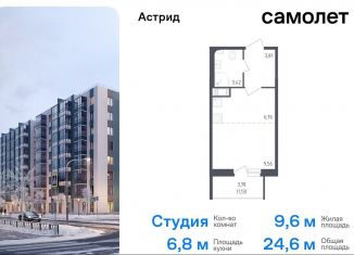 Продаю квартиру студию, 24.6 м2, Колпино, проспект Ленина, 60