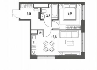 Продается однокомнатная квартира, 36.5 м2, Москва, станция Бульвар Рокоссовского, Тагильская улица, 2к1