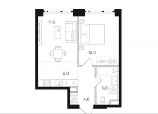 Продается однокомнатная квартира, 39.6 м2, Москва