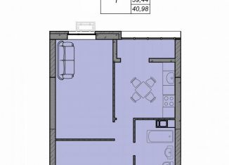 Продаю однокомнатную квартиру, 41 м2, Волгоград